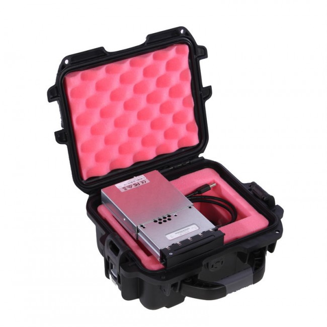 CRU DCP DX115 DC with MoveDock - 1 Capacity Waterproof Turtle Case open