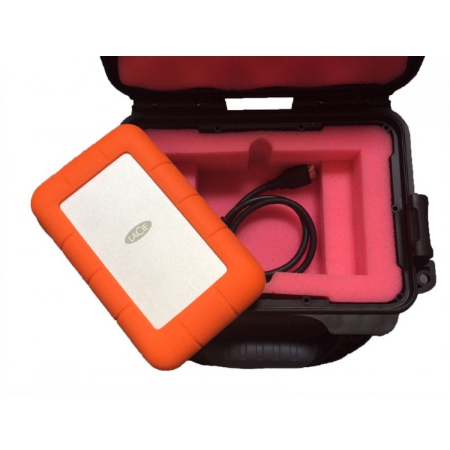 G-DRIVE ev RaW & LaCie Rugged - 1 Capacity Waterproof Turtle case full